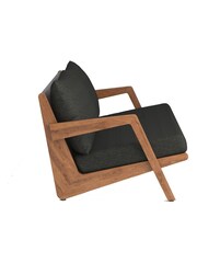 Barker and Stonehouse Grey Rope and Charcoal Cushions Tahiti Teak and Rope 2 Seater Garden Sofa - Image 4 of 6