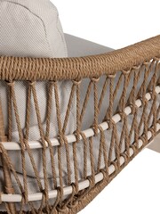 Barker and Stonehouse Natural Weave Ivory White Boracay Garden Lounge Set - Image 10 of 13