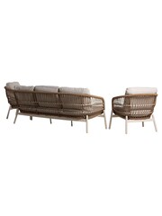 Barker and Stonehouse Natural Weave Ivory White Boracay Garden Lounge Set - Image 13 of 13
