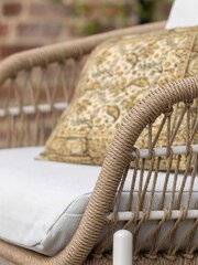 Barker and Stonehouse Natural Weave Ivory White Boracay Garden Lounge Set - Image 2 of 13