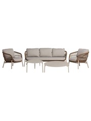 Barker and Stonehouse Natural Weave Ivory White Boracay Garden Lounge Set - Image 4 of 13