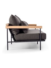 Barker and Stonehouse Black Zanzibar Aluminium 3.5 Seater Garden Sofa - Image 4 of 10