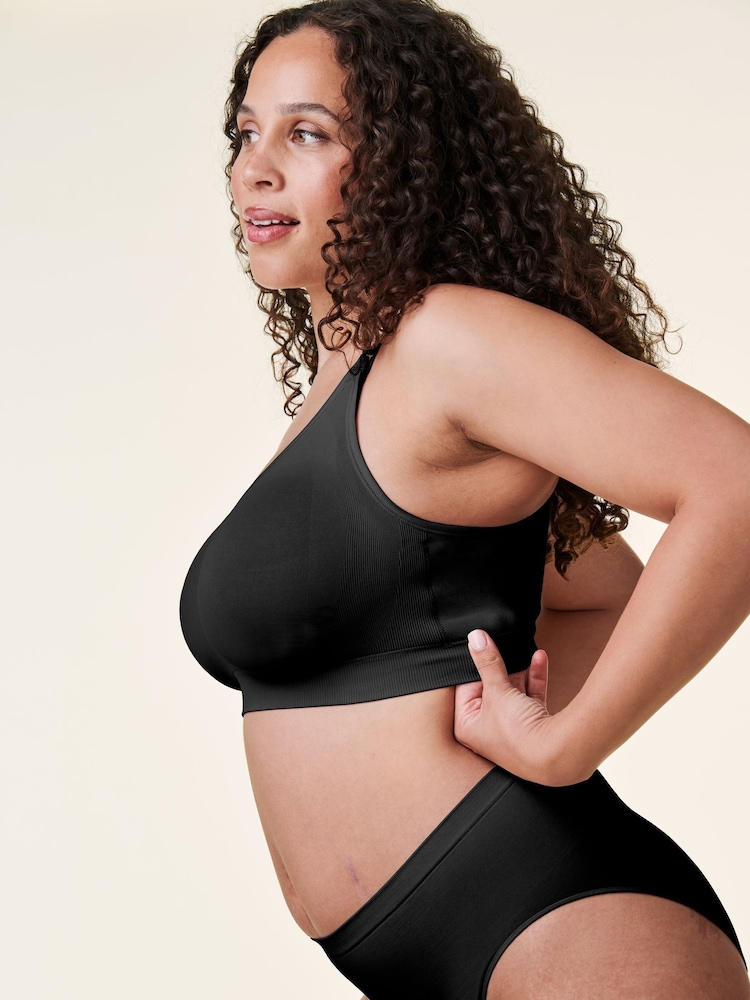 Bravado Black Full Cup Sustainable Body Silk Seamless Nursing Bra - Image 2 of 6 Bravado Black Full Cup Sustainable Body Silk Seamless Nursing Bra - Image 2 of 6