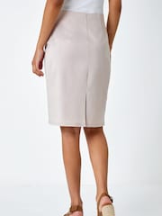 Roman Natural Pull On Stretch Pencil Skirt - Image 3 of 5