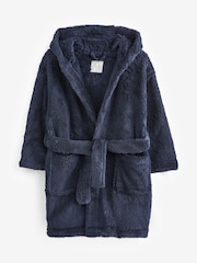 Navy Blue Fleece Dressing Gown (2-16yrs) - Image 5 of 7