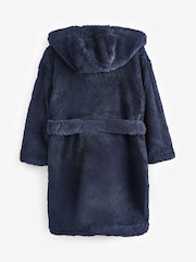 Navy Blue Fleece Dressing Gown (2-16yrs) - Image 6 of 7
