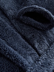 Navy Blue Fleece Dressing Gown (2-16yrs) - Image 7 of 7