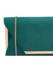 Lotus Green Clutch Bag with Chain - Image 1 of 4