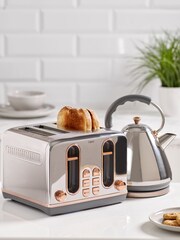Chrome Electric 4 Slice Toaster - Image 3 of 7