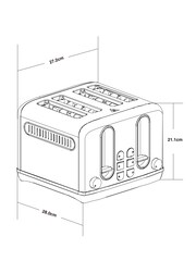 Chrome Electric 4 Slice Toaster - Image 6 of 7