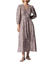 Equipment Sadie Animal Print Silk Blend Midi Dress - Image 1 of 4