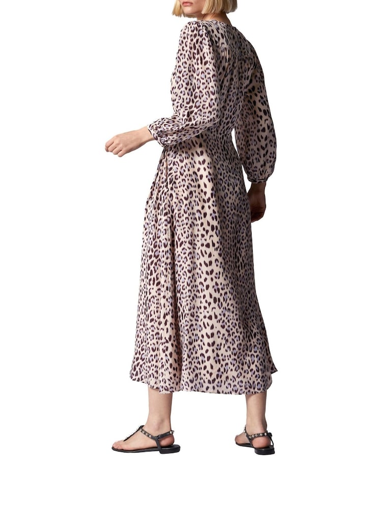 Equipment Sadie Animal Print Silk Blend Midi Dress - Image 2 of 4