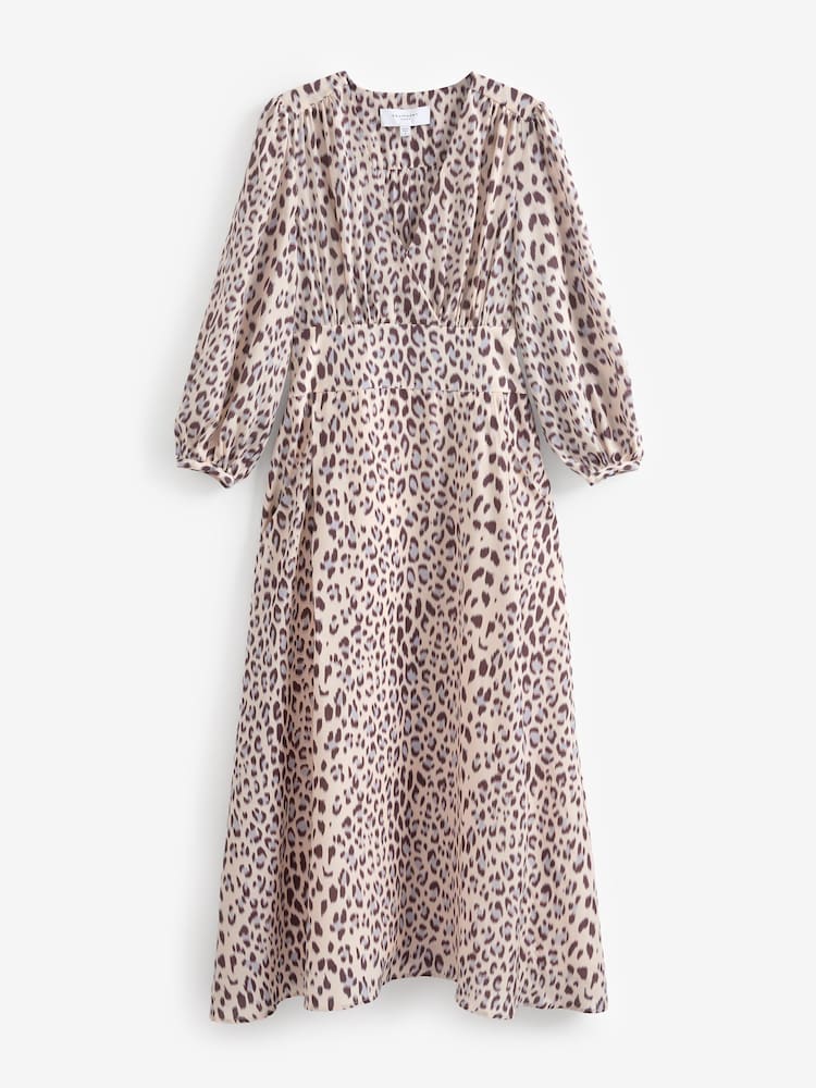 Equipment Sadie Animal Print Silk Blend Midi Dress - Image 4 of 4