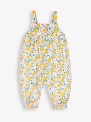 JoJo Maman Bébé Pink Lemon Floral Print Jumpsuit - Image 1 of 2