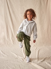 Khaki Green 100% Cotton Parachute Cargo Trousers (3-16yrs) - Image 4 of 8