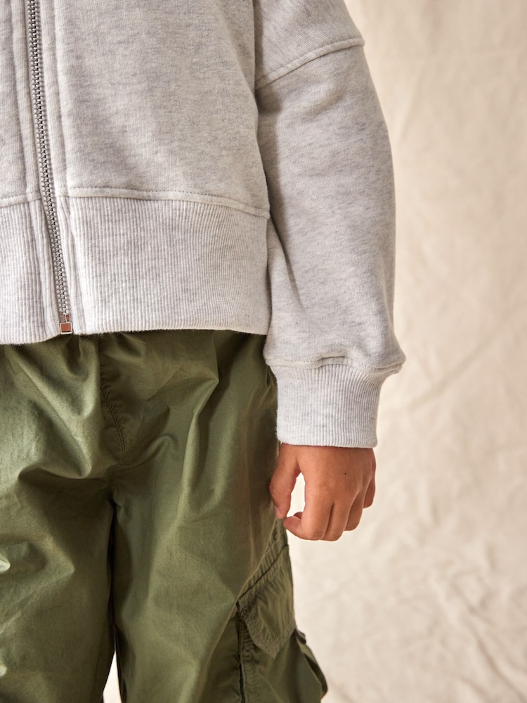 Khaki Green 100% Cotton Parachute Cargo Trousers (3-16yrs) - Image 5 of 8
