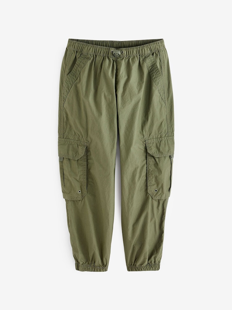Khaki Green 100% Cotton Parachute Cargo Trousers (3-16yrs) - Image 6 of 8