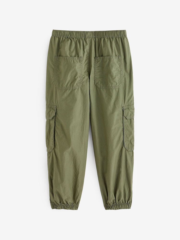 Khaki Green 100% Cotton Parachute Cargo Trousers (3-16yrs) - Image 7 of 8