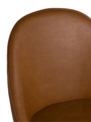 Barker and Stonehouse Cognac Quebec Faux Leather Dining Chairs - Image 6 of 10