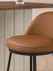 Barker and Stonehouse Cognac Quebec Faux Leather Counter Stool - Image 3 of 8