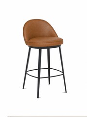 Barker and Stonehouse Cognac Quebec Faux Leather Counter Stool - Image 5 of 8