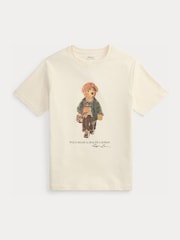 Creme - Polo Ralph Lauren Polo Bear Graphic Jersey T-Shirt - Bild 1 von 3