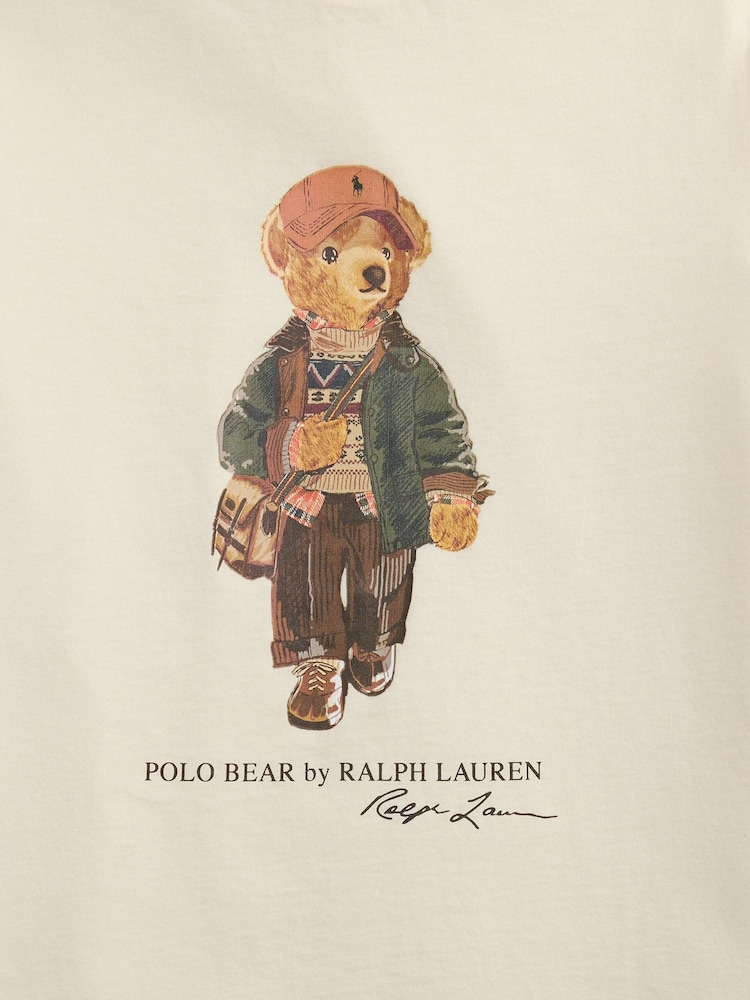 Creme - Polo Ralph Lauren Polo Bear Graphic Jersey T-Shirt - Bild 3 von 3