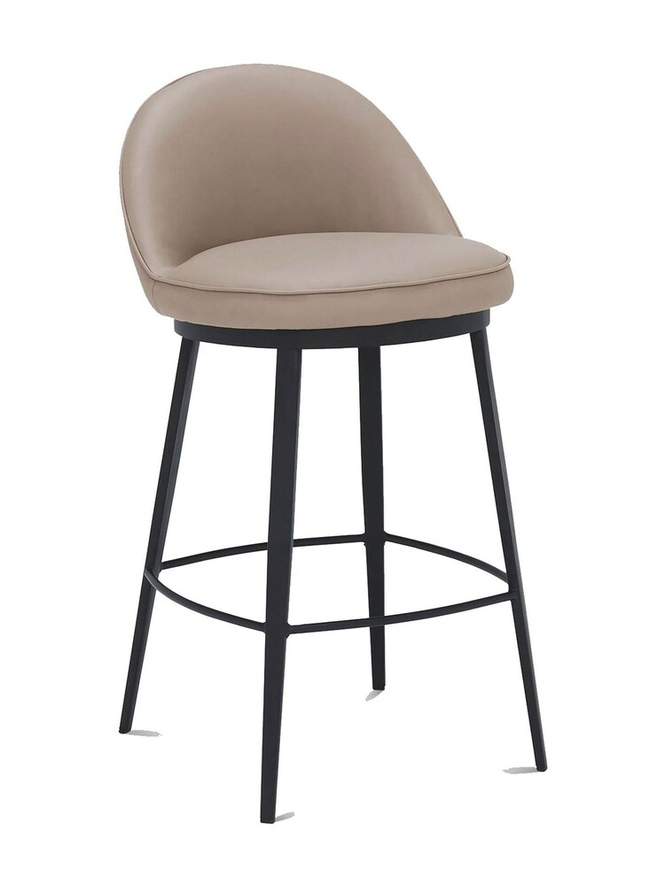 Barker and Stonehouse Taupe Quebec Faux Leather Counter Stool - Image 4 of 4