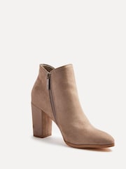 Linzi Cream Freda Block Heeled Ankle Boots - Image 5 of 5