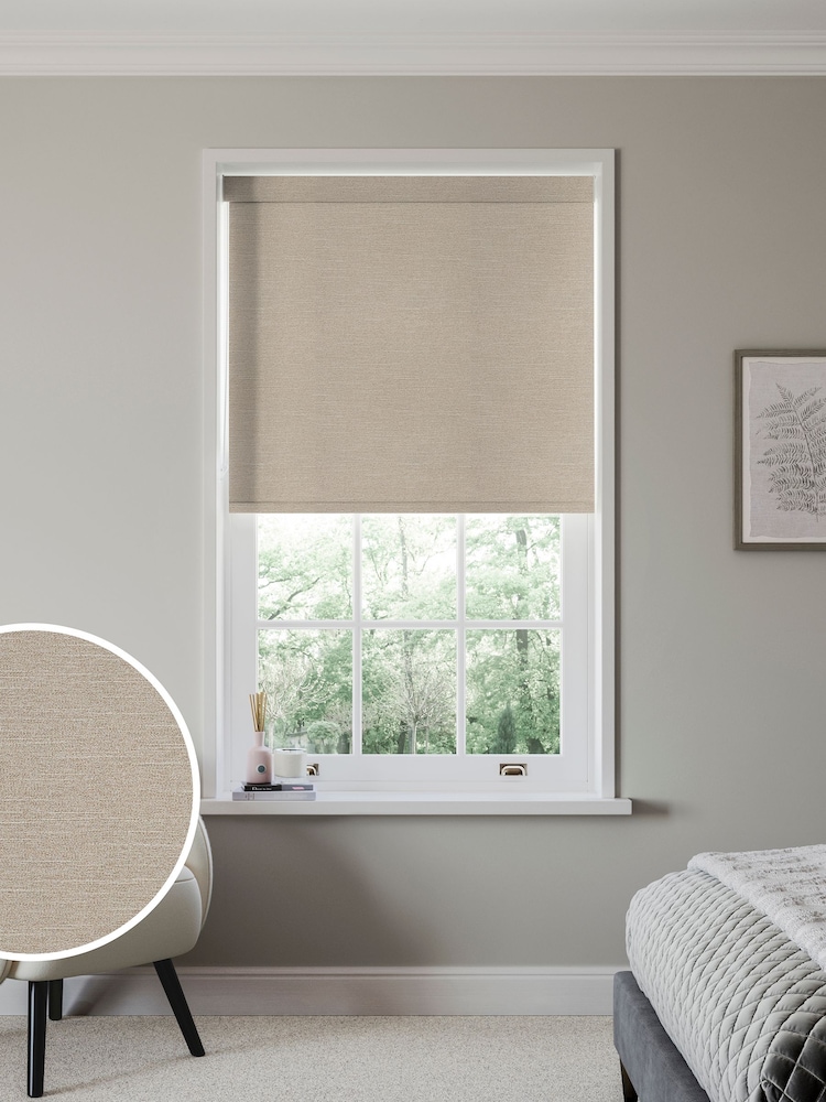 Hazel Natural Lucky Made to Measure Blackout Roller Blind - Image 1 of 6