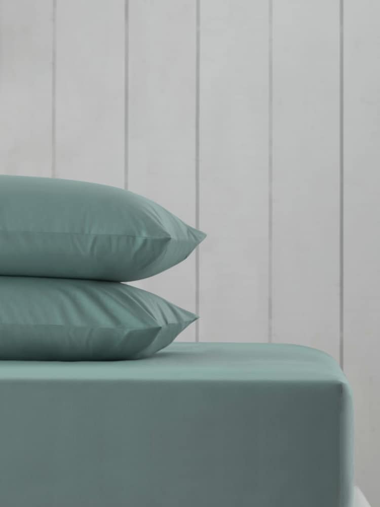Green Sage Cotton Rich Deep Fitted Sheet - Image 1 of 2 Green Sage Cotton Rich Deep Fitted Sheet - Image 1 of 2