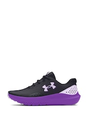 Under Armour Black/Purple Surge 4 Trainers - Image 2 of 7