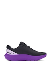 Under Armour Black/Purple Surge 4 Trainers - Image 3 of 7