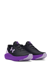 Under Armour Black/Purple Surge 4 Trainers - Image 5 of 7
