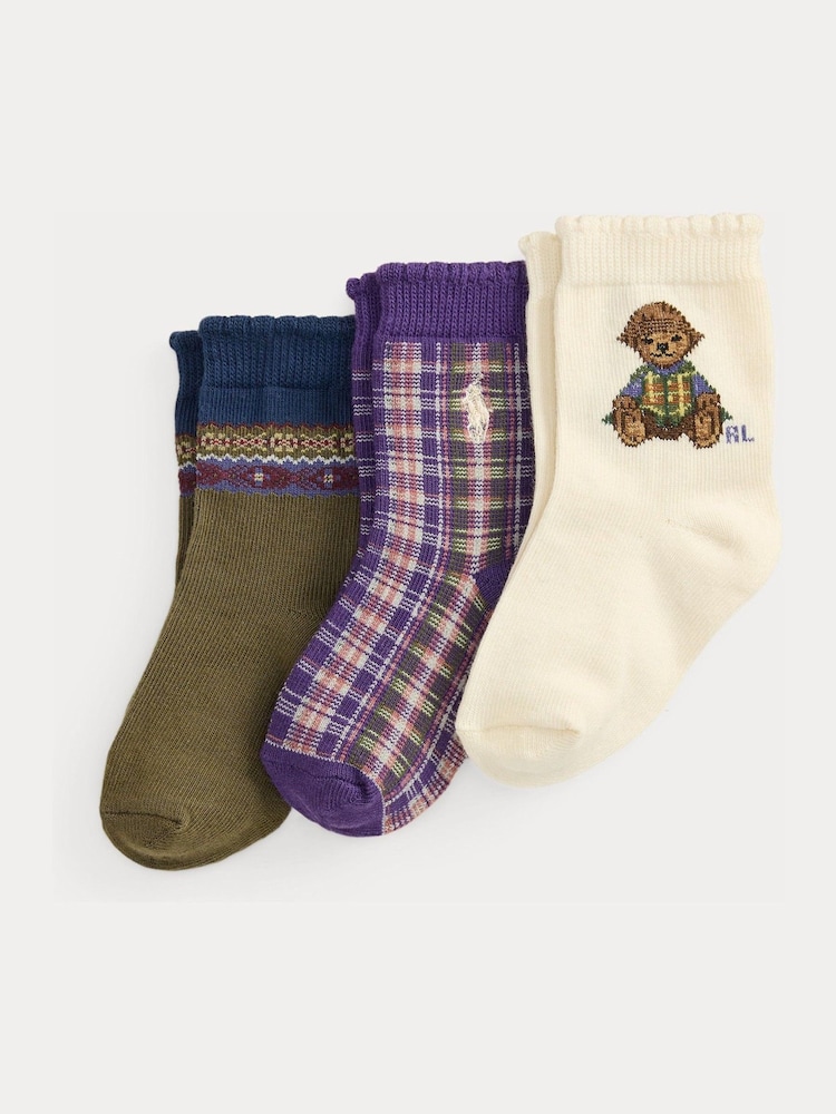 Polo Ralph Lauren Polo Bear Socks 3 Pack - Bild 1 von 1
