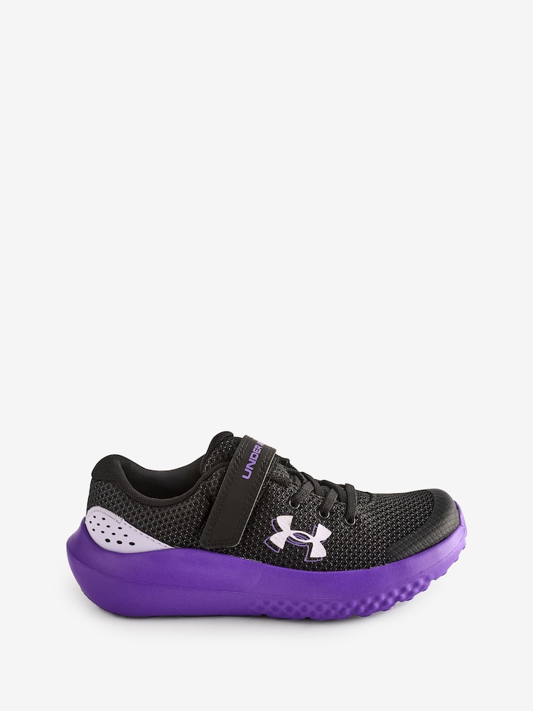 Under Armour Black/Purple Surge 4 Trainers - Image 1 of 6 Under Armour Black/Purple Surge 4 Trainers - Image 1 of 6