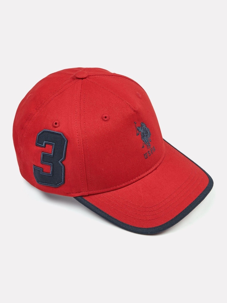 U.S. Polo Assn Red Player 3 Baseball Cap - Image 1 of 5 U.S. Polo Assn Red Player 3 Baseball Cap - Image 1 of 5