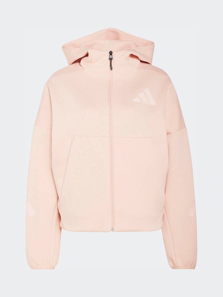 adidas Pink Z.N.E. Full-Zip Hoodie - Image 7 of 7 adidas Pink Z.N.E. Full-Zip Hoodie - Image 7 of 7