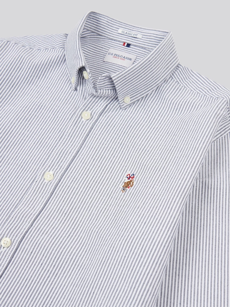 U.S. Polo Assn. Blue Oxford Stripe Shirt - Image 6 of 6 U.S. Polo Assn. Blue Oxford Stripe Shirt - Image 6 of 6