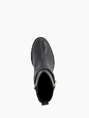 Dune London Black Pout Buckle Detail Heeled Boots - Image 4 of 5