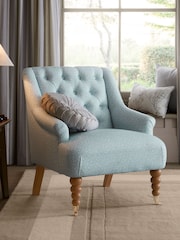 Laura Ashley Sweet Allysum Pale Seapsray Blue Ropsley Accent Chair - Image 1 of 9