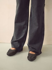 Black Forever Comfort® Mesh Espadrille Sandals - Image 2 of 8