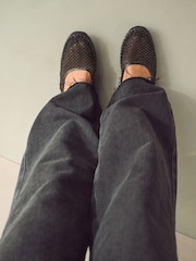 Black Forever Comfort® Mesh Espadrille Sandals - Image 3 of 8