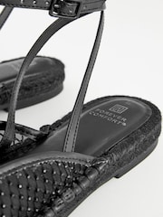 Black Forever Comfort® Mesh Espadrille Sandals - Image 7 of 8