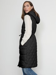 Cream Gaiagro Long Sleeveless Puffer Black Coat - Image 2 of 5