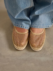 Nude Cream Forever Comfort® Mesh Espadrille Sandals - Image 4 of 9