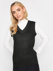 PixieGirl Petite Black V-Neck Knitted Vest - Image 1 of 4
