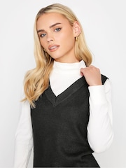 PixieGirl Petite Black V-Neck Knitted Vest - Image 4 of 4