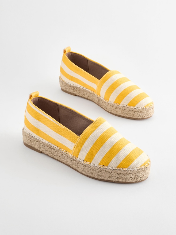 Yellow/White Forever Comfort® Chunky Espadrilles - Image 1 of 6