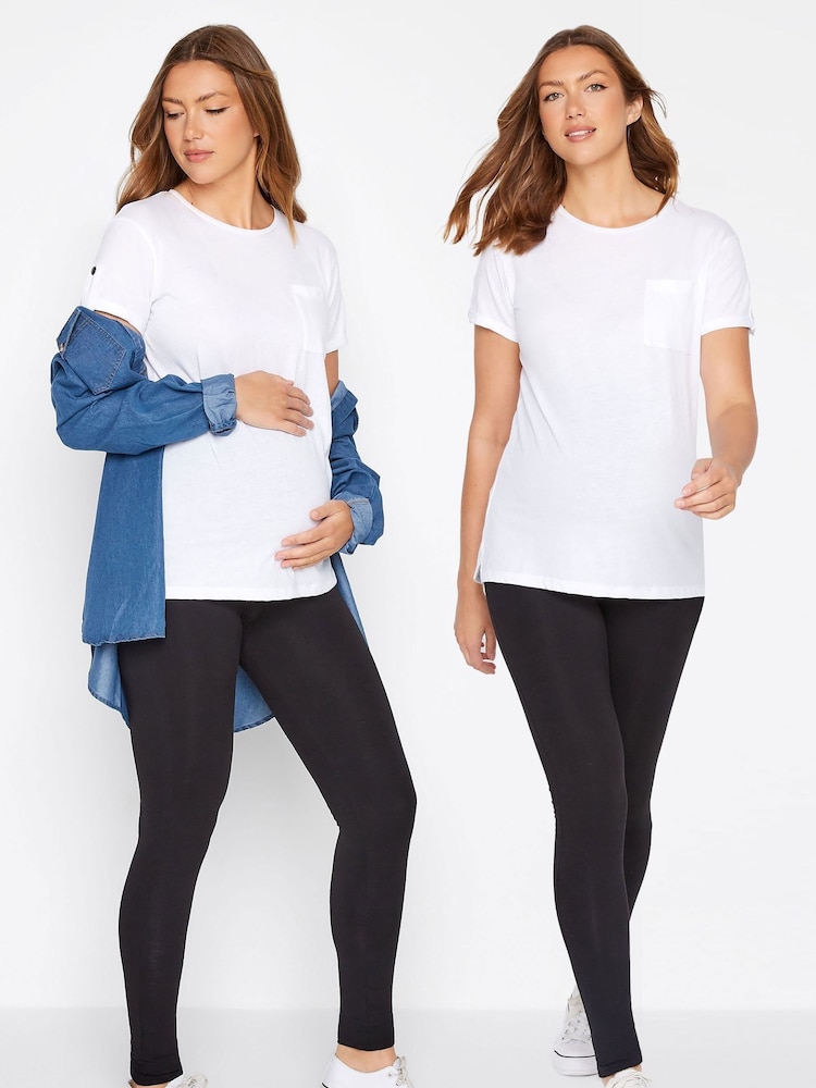 Long Tall Sally Black Maternity Full Length Leggings 2 Packs - Image 1 of 5